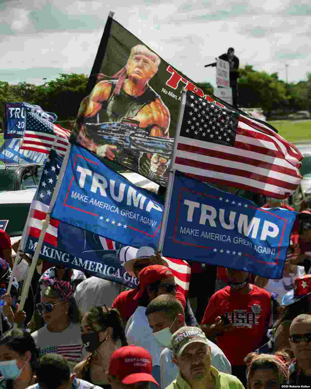 Caravana de apoyo a la reelecci&#243;n del Presidente Donald Trump en Miami.